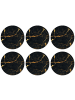 OnlyWow Glasuntersetzer 6er-Set Marmor