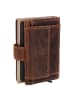 Greenburry Vintage Geldbörse RFID Schutz Leder 7.5 cm in brown