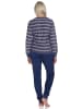 NORMANN Frottee Schlafanzug langarm Pyjama Bündchen - 82768 in navy