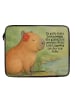 Mr. & Mrs. Panda Notebook Tasche Capybara Blume Design mit Spruch in Weiß