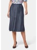 GOLDNER Kurzgröße:  Eleganter Midirock in A-Linie in dunkelmarine