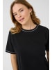 Kaffe T-shirt KAjamie Loose fit in Black Deep W. White Contrast