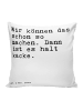 Mr. & Mrs. Panda Sofapolster Wir können das schon... mit Spruch in Weiß
