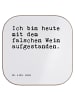 Mr. & Mrs. Panda Tisch-Untersetzer Ich bin heute mit... mit Spruch in Weiß