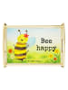 Mr. & Mrs. Panda BettTablett Holz Biene Happy Design mit Spruch in Weiß