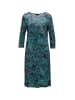 GOLDNER Elastisches Jerseykleid mit modischem Druck in marine / petrol / gemustert