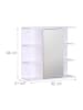 relaxdays Spiegelschrank in Weiß - (B)62 x (H)64 x (T)21 cm
