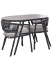 Beliani 3-tlg Bistro Set MUROS in Grau/Beige