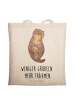 Mr. & Mrs. Panda Henkeltasche Otter Muschel mit Spruch in Creme