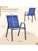 COSTWAY 2er Set Gartenstühle 56x70x84cm in Blau