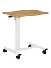 HOMCOM Schreibtisch in Natur & Weiß 65L x 48B x 110H cm