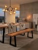 KADIMA DESIGN Esszimmerbank 140x40x45,5 cm Massivholz / Metall mit