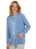 GOLDNER Kurzgröße:  Cardigan in langer offener Form in himmelblau