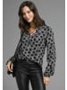 Laura Scott Longbluse in schwarz-gemustert