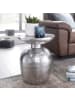 FineBuy Beistelltisch in Silber / Aluminium / 36x36x46