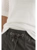 Cecil T-Shirt mit Rundhals in Ajour-Optik in Vanilla White