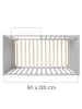 roba 2in1 Beistellbett 60 x 120 cm - verstellbar mit safe asleep® Matratze - taupe