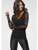 Laura Scott Spitzenshirt in schwarz