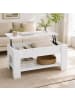 relaxdays Couchtisch in Weiß - (B)98 x (H)42 x (T)50 cm