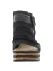 rieker Keilsandalette in schwarz