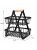 relaxdays Obst Etagere in Schwarz - (B)27 (H)29 x (T)17 cm
