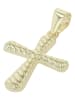 Adeliás Unisex Anhänger – Kreuz Kreuzanhänger aus 925 Silber in gold