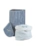 relaxdays 3 x Eckwäschekorb in Grau - (B)49,5 x (H)65 x (T)37 cm