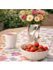 AltoBelli Tischläufer SUMMER Weiß mit bunten BLUMEN