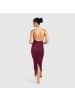 SMILODOX Maxi Dress Aveline Backless in Bordeaux