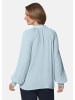 GOLDNER Kurzgröße:  Bluse Bluse mit plissierten Ärmeln in lagune