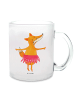 Mr. & Mrs. Panda Glasbecher Fuchs Ballerina ohne Spruch in Transparent