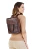 X-ZONE Rucksack echt Leder in cognac