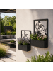UNUS Blumenkasten Metall  Wandregal 2er Set in Schwarz