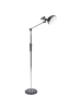 Beliani Stehleuchte ANDROMEDA in Silber/Schwarz - (W) 52 x (H) 169 x (L) 26 cm