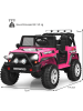 COSTWAY Elektroauto Kinder 12V ab 3 Jahren in Rosa