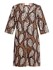 CARTOON Sommerkleid mit Muster in Weiß/Braun