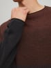 Jack & Jones Rundhals Strickpullover Langarm Sweater aus Baumwolle JJEHILL in Braun