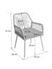 MCW 2er-Set Gartenstuhl O12, Anthrazit, Bezug taupe