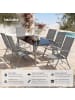 tectake klappbarer Terrassenstuhl mit Textilenem-Gewebe 54,5 x 65 x 107,5 cm