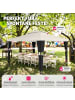 tectake Rattan Gartenpavillon Mona inklusive Heringen, schwarz/creme