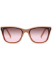 styleBREAKER Nerd Sonnenbrille in Rose / Braun-Rose Verlauf