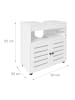 relaxdays Waschbeckenunterschrank in Weiß - (B)60 x (H)63 x (T)30 cm