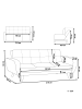 Beliani 3-Sitzer Sofa FLORLI in Schwarz/Braun - (W) 214 x (H) 82 x (L) 85 cm