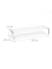 relaxdays Monitorständer in Transparent - (B)50 x (H)10 x (T)20 cm