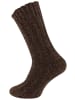 Cotton Prime® 4 Paar Woll-Stricksocken mit ALPAKA Unisex Alpakasocken in Braun