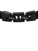 s.Oliver Armband Edelstahl, IP Schwarz, Carbon/Leder in Schwarz