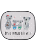 Mr. & Mrs. Panda Sonnenschutz Auto Koala Familie zwei mit Spruch in Grau Pastell