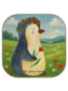 Mr. & Mrs. Panda Bierdeckel Pinguin Blumen Design ohne Spruch in Weiß