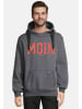 Salzhaut Hoodie HEFF - MOIN in Anthra-Neon Red