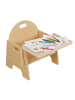 relaxdays Kinderstuhl mit Tisch in Natur - (B)33 x (H)32 x (T)29 cm